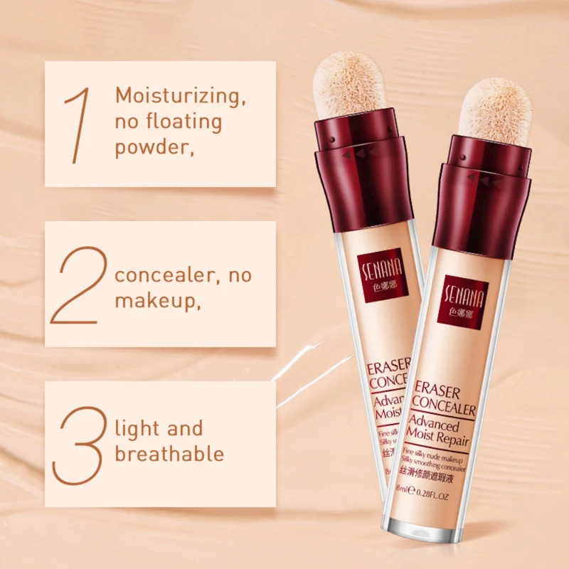 

8ml Silky Smoothing Concealer Natural Dressing Repair Capacity Stick Refreshing Not Greasy Concealer Stick Cosmetics