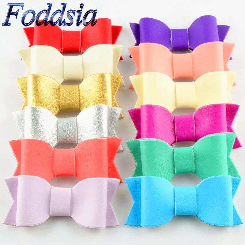 Foddsia 24 шт./лот оптовая продажа 12 цветов 3 15 дюймов бабочка из искусственной кожи