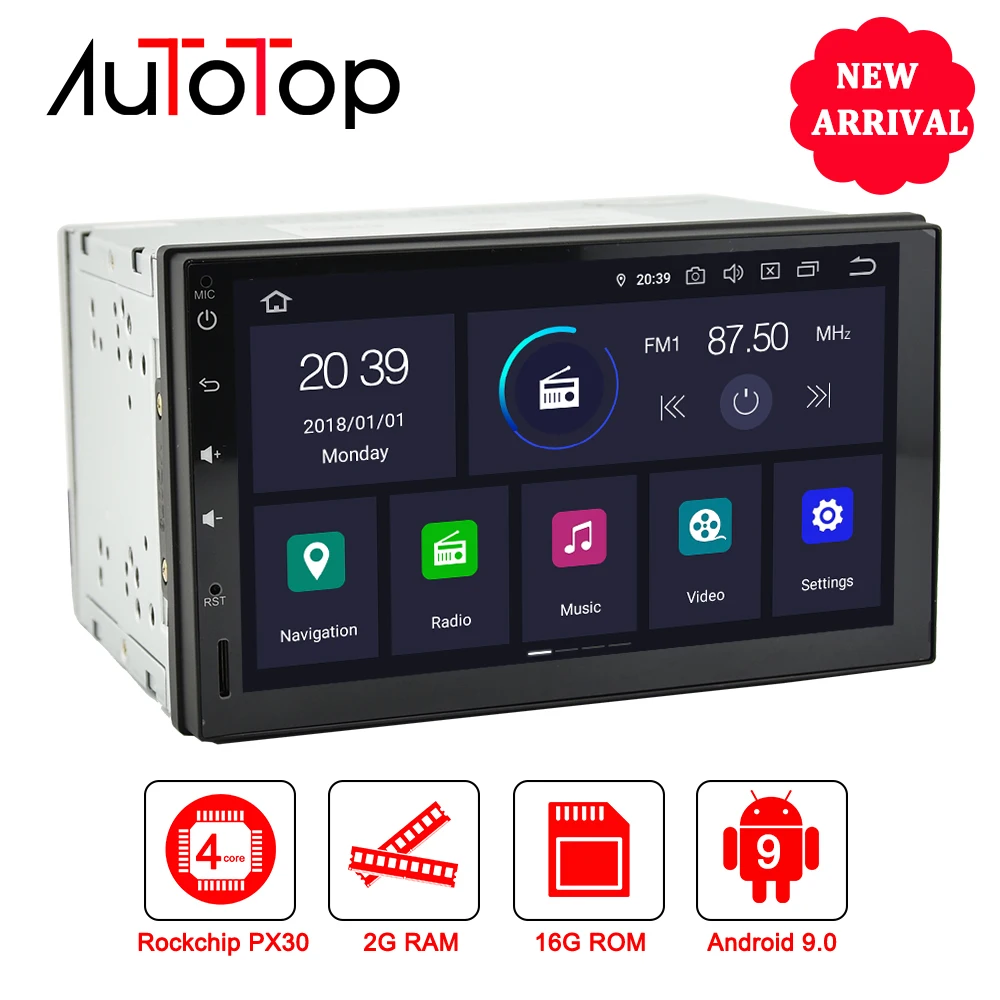 

AUTOTOP PX30 Android 9.0 Car Multimedia Player 7" Car DVD GPS For Nissan Toyota Volkswagen Mazda BYD Kia VW Peugeot Lada Stereo