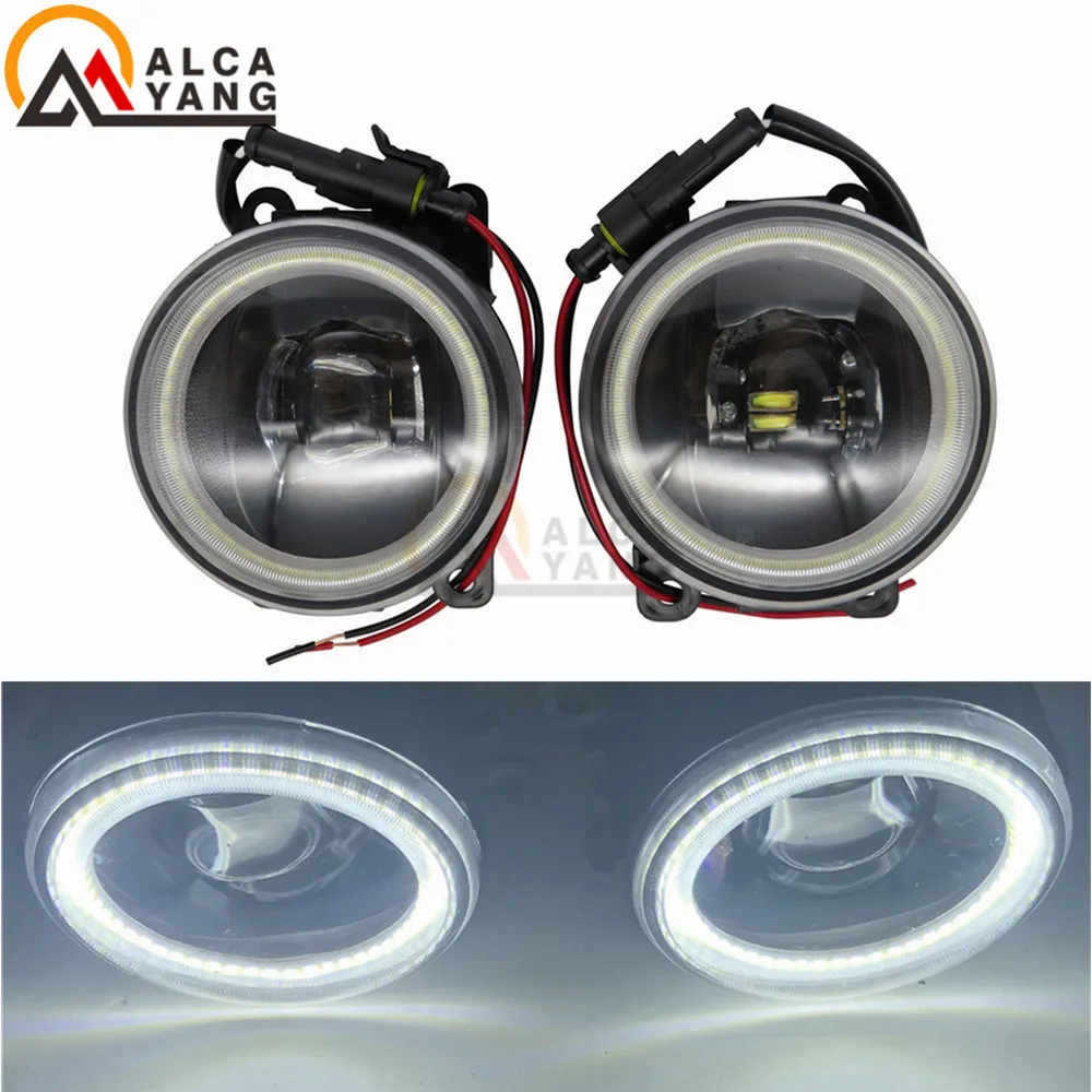 

High Brightness LED Fog Lamp Light 12V For Ford Focus MK2/3 Fusion Fiesta Tourneo Transit 2001-2015 Spotlight Angel Eye .