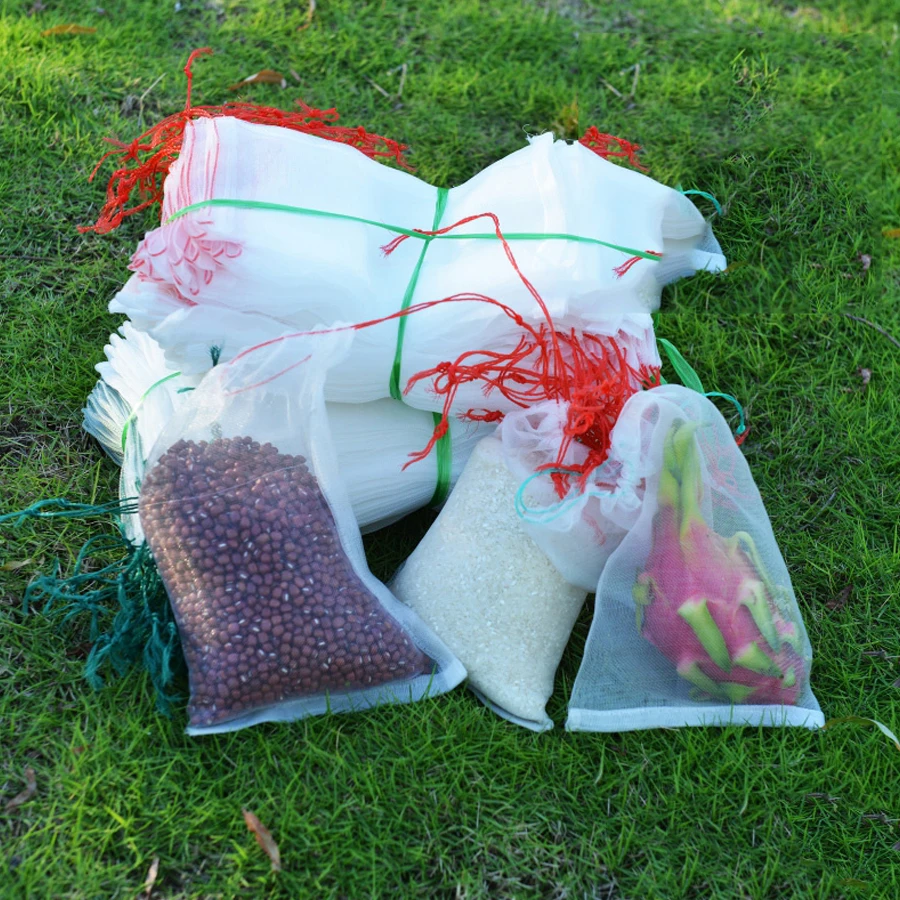 

50PCS Fruit Vegetable Insert Protection Grow Bag Anti Bird Plant Protective Bag Drawstring Nylon Mesh Agricultural Pest Control