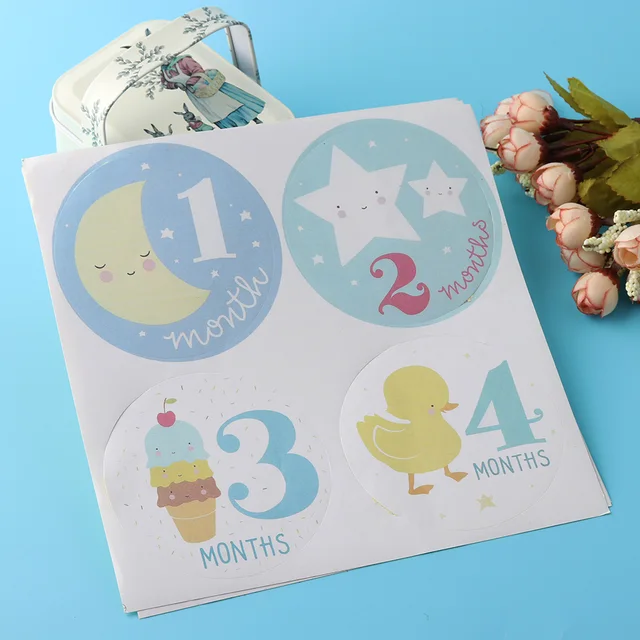 1 set 1 to 12 months 2017 new personalized baby girls boys monthly