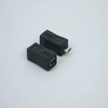 

2PC 4 Type Straight / L Shape Black Micro / Mini USB Female to Mini / Micro USB Male Adapter Charger Connector Converter Adaptor
