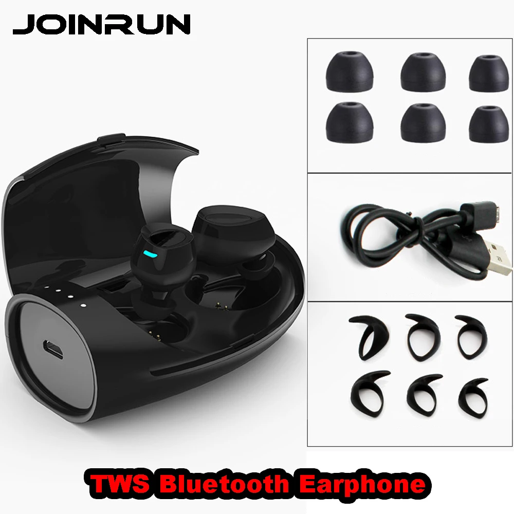 

Joinrun TWS Bluetooth Earphone Headset Bluetooth V4.2 Headset Double True Wireless Sport Earbuds for Iphone & Android phone