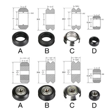 Roues en plastique POM avec engrenage de vidage, action passive, roue Perlin, type V, 625zz MR105zz, 10 pièces
