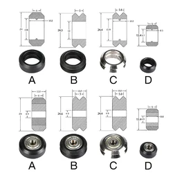 Roues en plastique POM avec engrenage de vidage, action passive, roue Perlin, type V, 625zz MR105zz, 10 pièces 