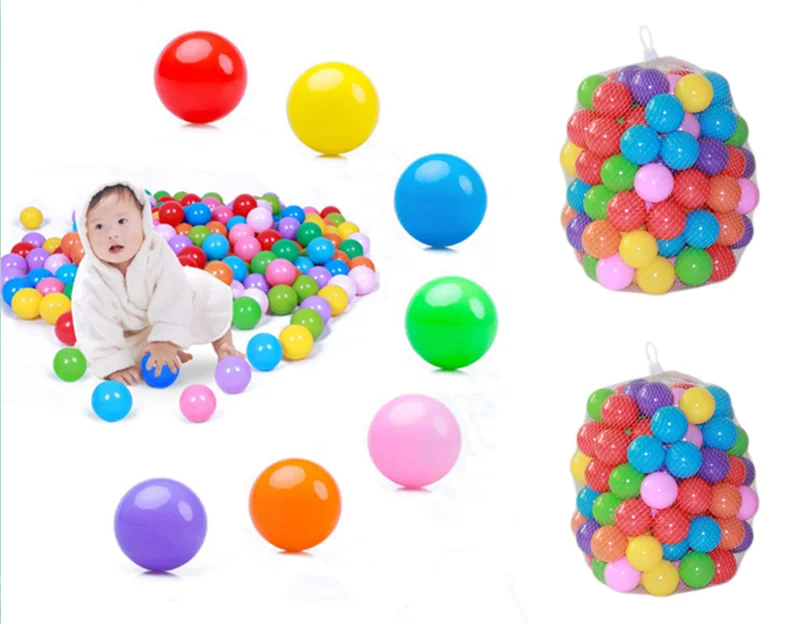 

50pcs/lot Eco-Friendly Colorful Soft Plastic Water Pool Ocean Wave Ball Baby Funny Toys Stress Air Ball Outdoor Fun Sports