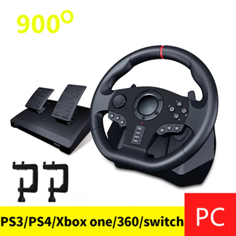  900 degree game steering wheel computer games console host machine driving school learn simulator p