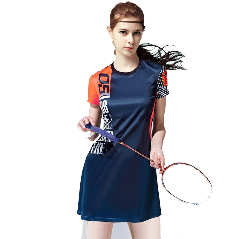 Badminton Suit Short sleeved Dress Girl Self body Fast Drying