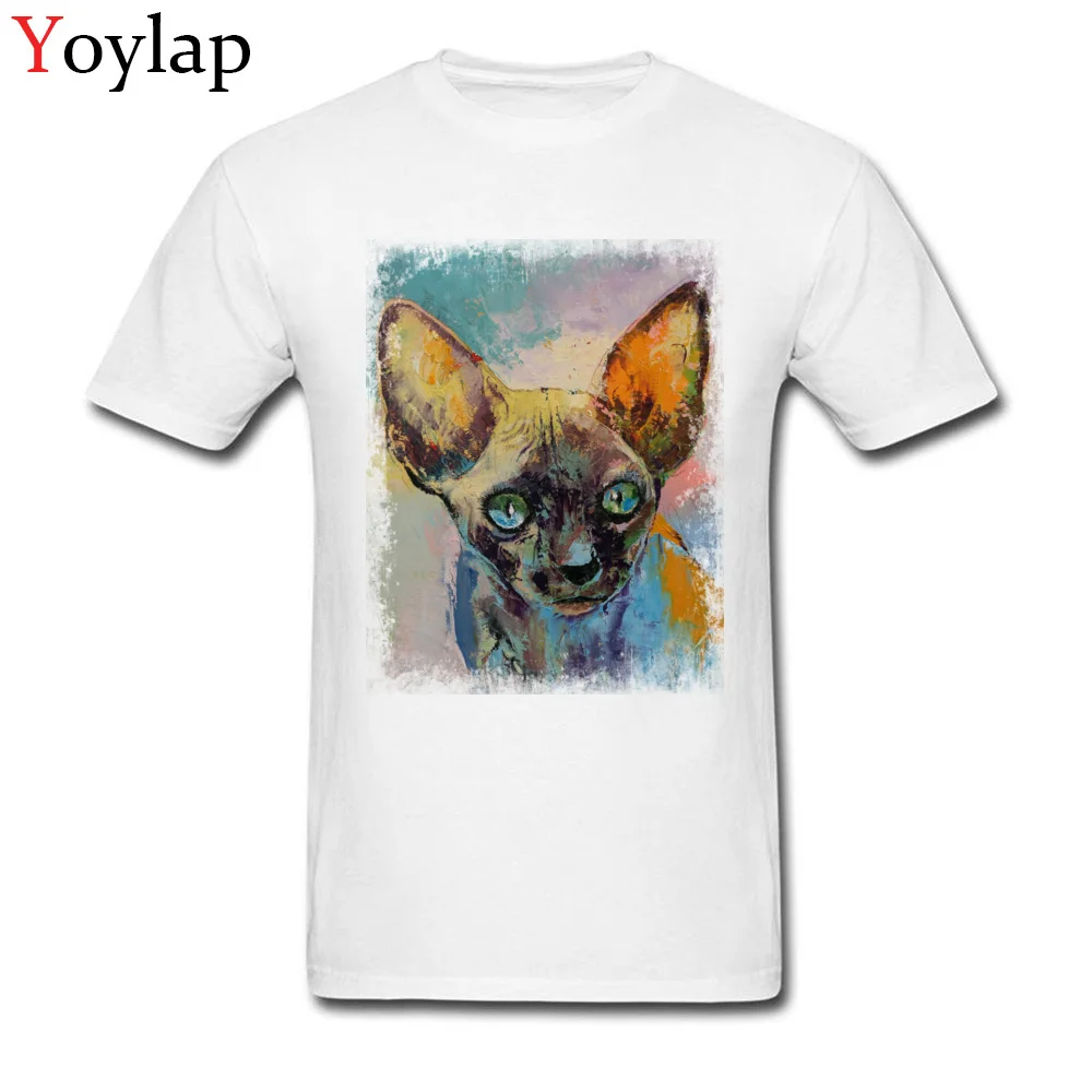 Men's Tops Shirts Slim Fit Normal T Shirt Cotton Fabric Round Neck Short Sleeve Casual SPHYNX Clothing Shirt Top Quality white