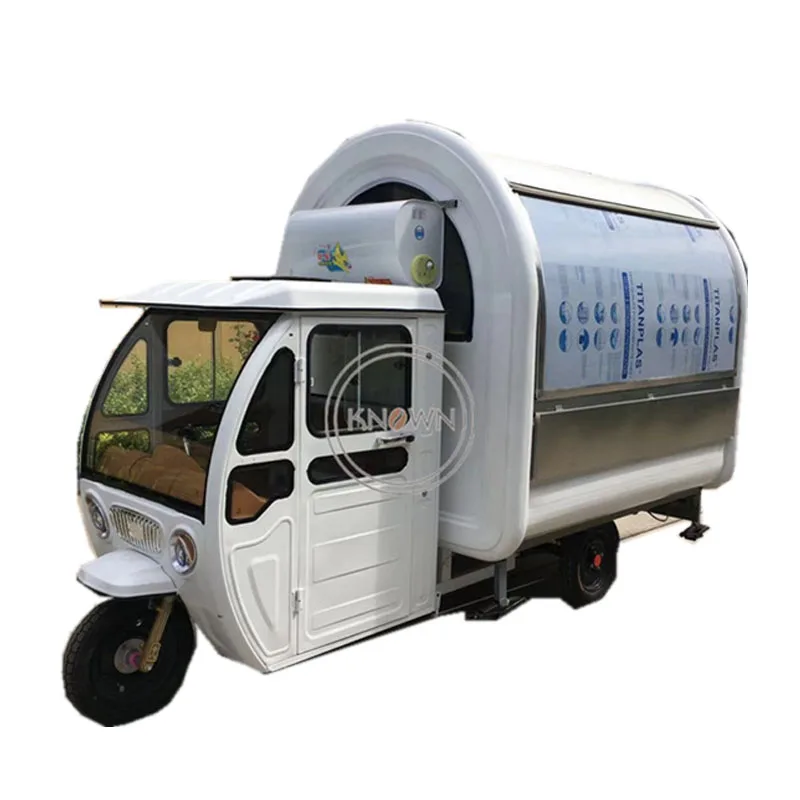2.2m food cart food truck electric food truck 3 wheelers with conopy
