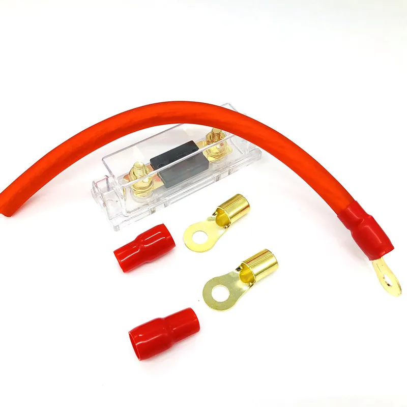

Car Audio Conversion Parts 300A ANL Fuse Holder 0GA Power Cord Round Terminal Combination