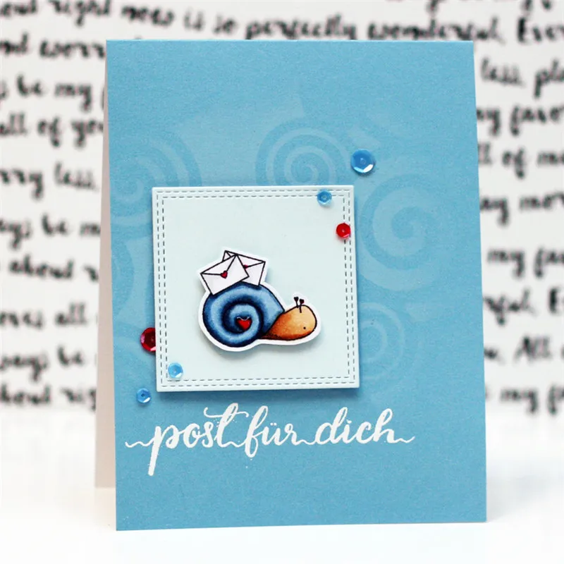 

Naifumodo Happy Mail Metal Cutting Dies and Clear Stamps for Scrapbooking New 2019 Die Cuts for Card Making Craft Dies