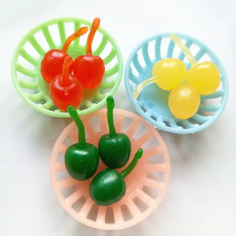 Tanduzi 30PCS Kawaii PVC Fake Cherry Artificial Fruit Plastic Mini