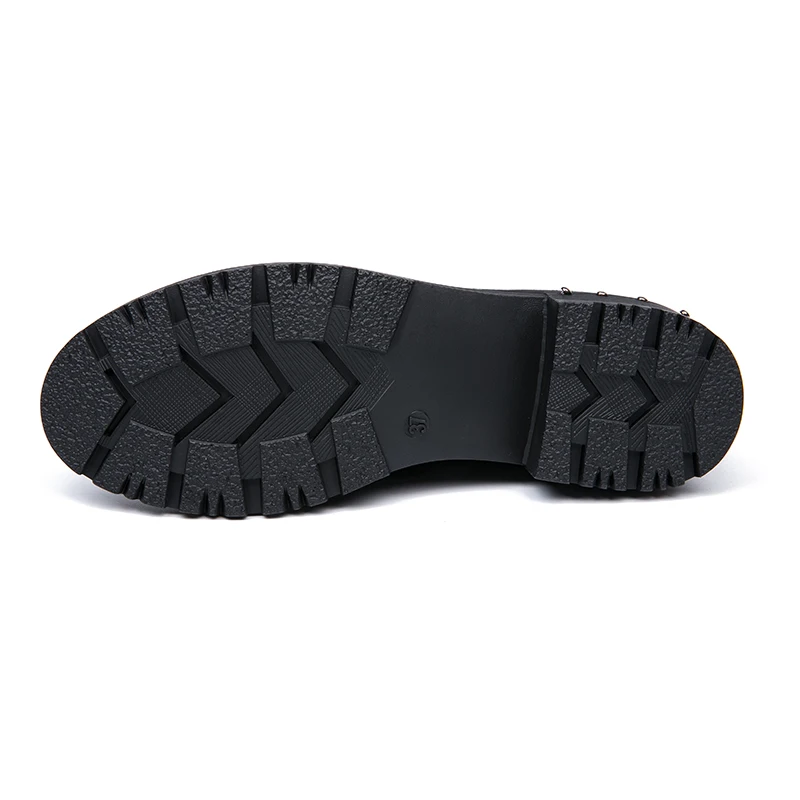 IMG_5645AIMEIGAO Front Zipper Black Ankle Boots For Women Warm Fur Plush Insole Women Boots Low Heel Cool Style Autumn Women Shoes