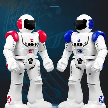 

IMPULLS 9930 RC Robot Mechanical Police Intelligent Song Robot Remote Control Robot Programming Children Toys Gifts FSWB