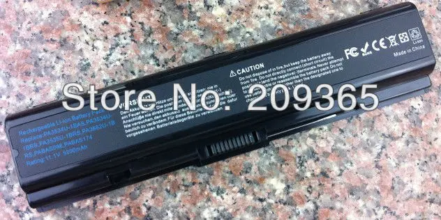 5200 мАч 6 ячеек Аккумулятор для ноутбука Toshiba Satellite A200 A205 A210 A215 L300 L450D L500 L505 A300 A500 PA3534U