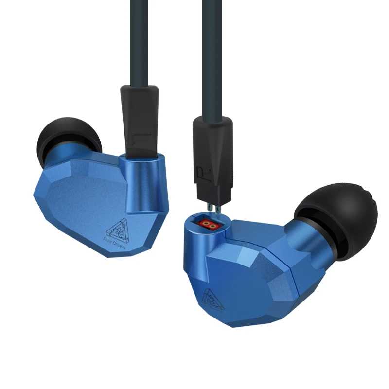 KZ ZS5 2DD+ 2BA гибридные наушники вкладыши HIFI DJ монитор наушники для бега спортивные наушники гарнитура наушники для KZ AS10 ZS10 ZS6 - Цвет: Blue no mic