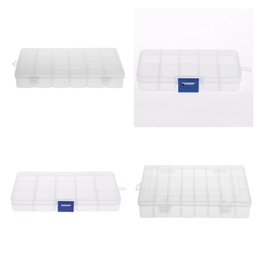 10/15/24/36 Durable Grid Plastic Compartment Jewelry Adjustable Organizer Storage Box Jewelry Packaging