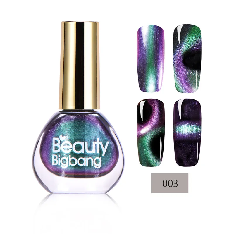 BeautyBigBang 6 ml 3D ojo de gato esmalte de uñas holográfica camaleón magnético Aurora serie brillo barniz imán arte laca de uñas