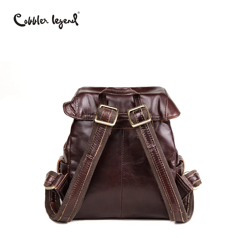 Pastel de la leyenda de cuero genuino marca de mochila pequeña de moda de las mujeres de bolso de mujer Vintage clásico bolso mochila