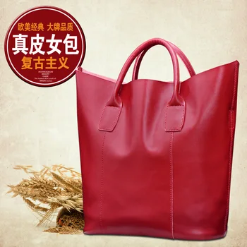 

121017 new hot yesetn women handbag female fashion leather simple large tote