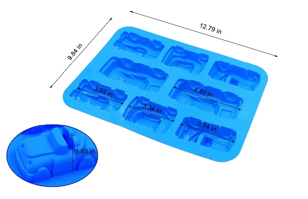 Силиконовая форма для торта, 8 полостей, форма для автомобиля, сделай сам, для домашнего торта, мыло, шоколад, силиконовая форма для маффинов, большой размер, горячая Распродажа