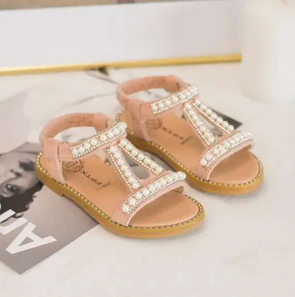 

Infant Toddler Sandals Bowknot Pearl Roman Beach Princess Kids Girls Sandals Girl Shoe Girls Summer Shoes Footwear EU 21-30