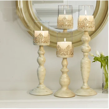 

Modern black candlestick metal glass Nordic large Chandelier light moroccan kandelaar wedding centerpieces for tables 50ZT0008