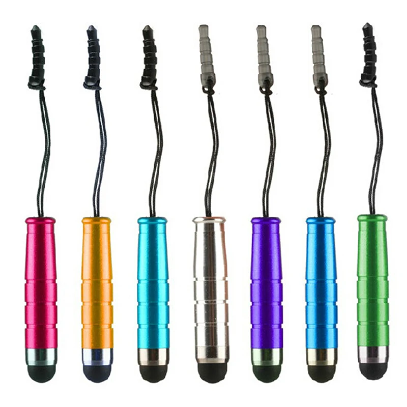 100 Pcs Stylus Pen with Lanyard for Capacitive Touch Screen Pen Mobile Phones Tablet Pens Stationery Drawing Tablet With