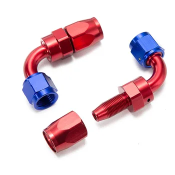 

10PCS/LOT AN08 Oil cooling fuel Gas Line 8AN 90 degree Aluminum Swivel Reusable Hose End Fitting