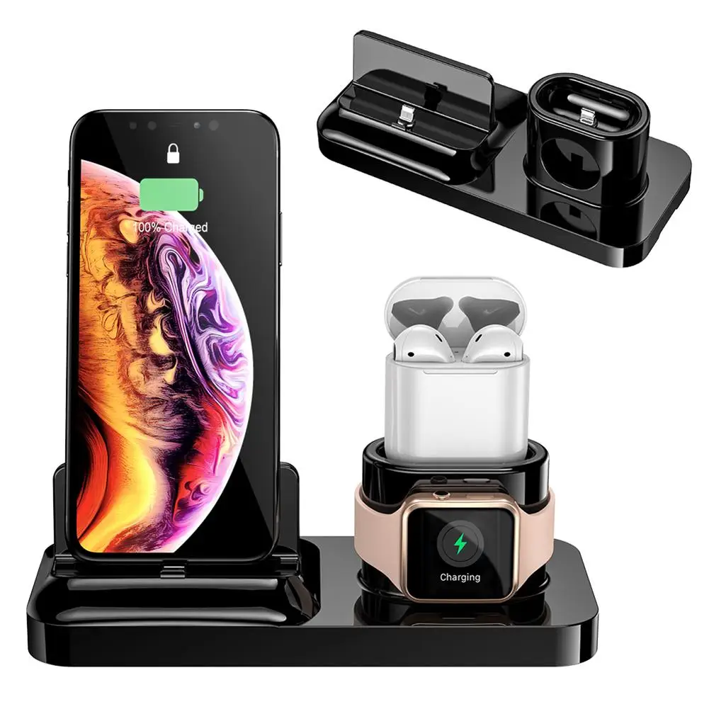 Магнитная зарядная подставка Три в одном для IPhone iwatch FLM беспроводная станция Floveme