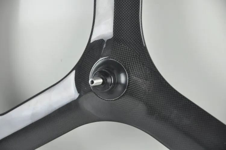 Clearance Free shipping 700c road bicycle front 3 spoke track wheel 88mm fixed gear rear carbon wheels carbon wheelset 6