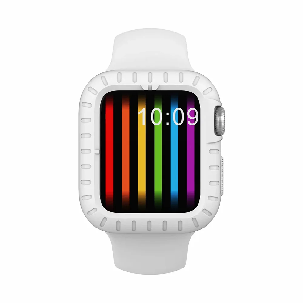 

Dash Pattern Design Watch Case for Apple Watch Series 4, Soft Silicone Case Shock-Proof Bumper Shatter-Resistant Cover 40mm 44mm