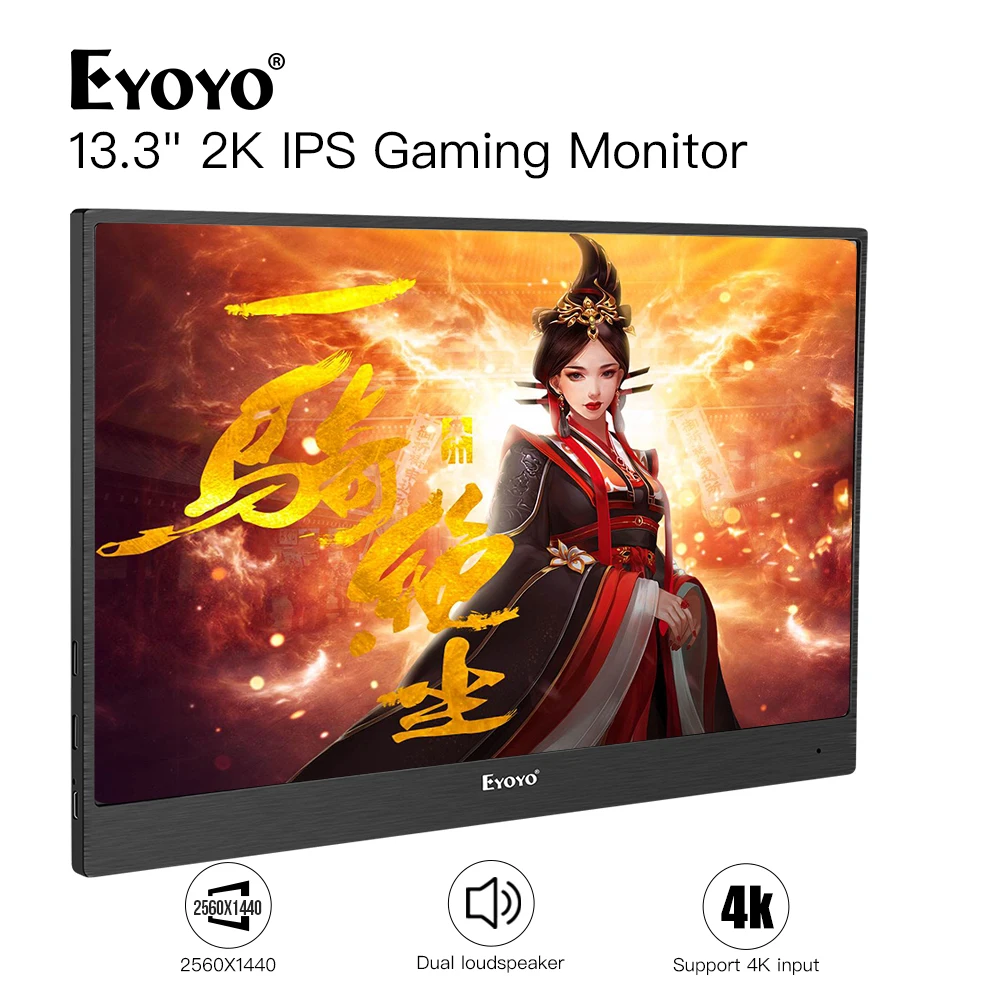 Raspber EM13J 13 3 &quot2540x1440 портативный игровой монитор для ПК ips с 4K HDMI входом