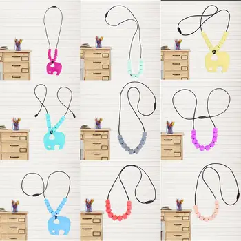

Fashion Necklace Kids Mom DIY Soft Silicone Gel Jewelry Decor Baby Teether
