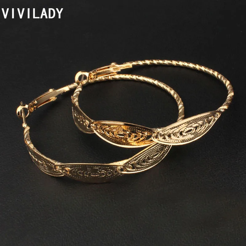 Vivilady 12 пар/лот Самые низкие цены никель свободный золото Цвет Серьги-кольца Для