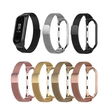 

Mi Band 3 Strap bracelet Magnetic attraction metal Wristband and Xiaomi Mi Band3 xiomi Smart mi3 Band Accessories wrist Strap