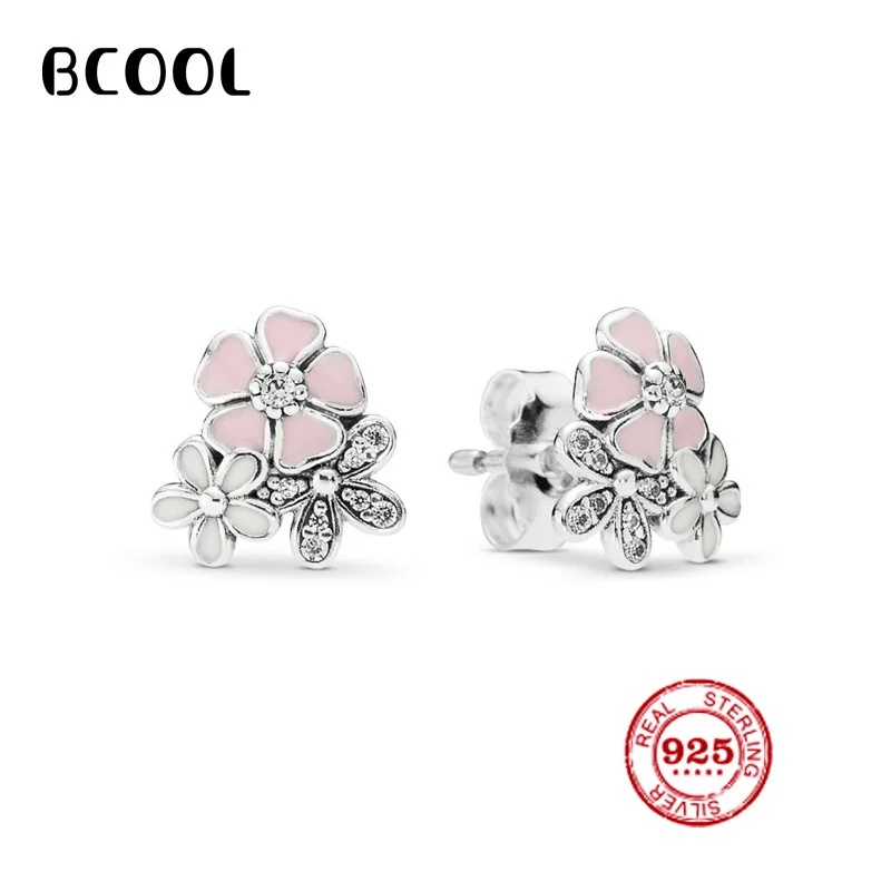 

BCOOL 2019 New 925 Pure Silver Poem Blossom Earrings, Suitable For Women To Wear Silver Dating, Cocktail Jewelry Gifts
