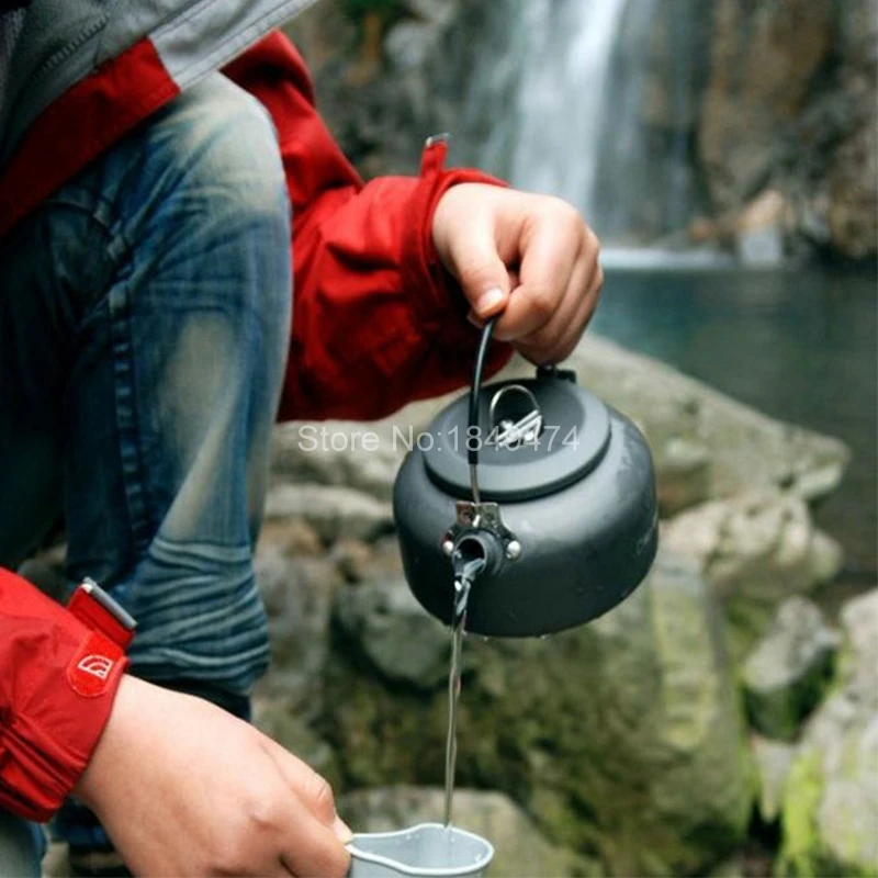 Alocs cw-k02 0.8l hervidor acampar Utensilios de cocina agua pot tetera ultraligero camping ollas tencere picnic herramienta 100g