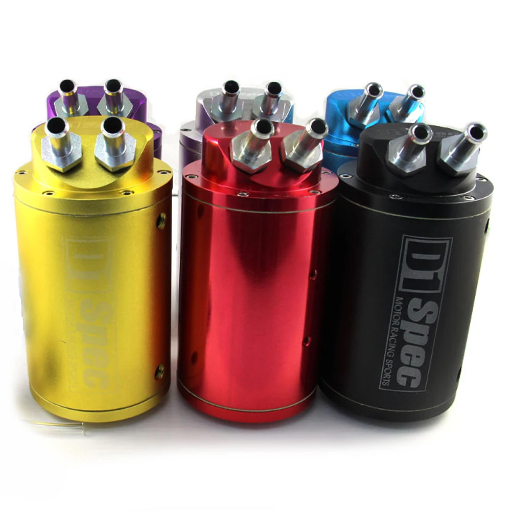

Racing Oil Catch Tank Reservoir Breather Can Kit Billet Aluminum Cylinder tuning car performance 1pcs