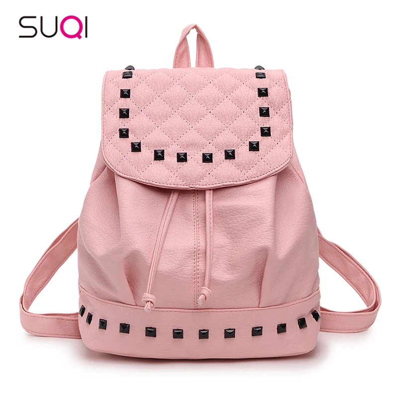 

2018 Pu Rivets Drawstring Women Backpack,Travel Backpack Female,Teenage Girl Small Shoulder Bag,Mochila bagpack,My rucksack