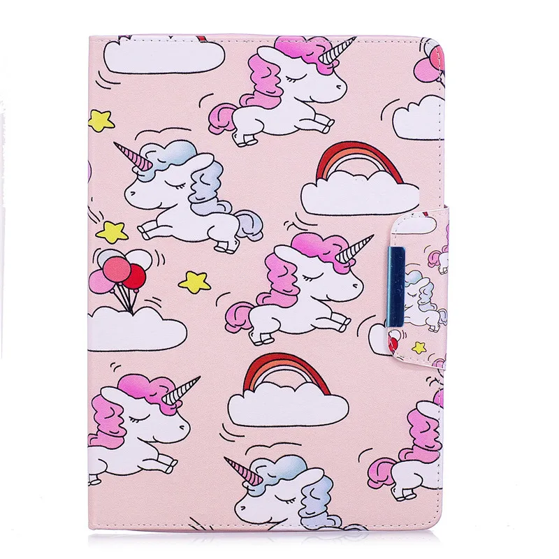Wekays Case for Apple IPad 9.7 inch 2017, Cute Cartoon Flamingo Unicorn PU Flip Leather Cover Case For New iPad 2017 9.7'' model