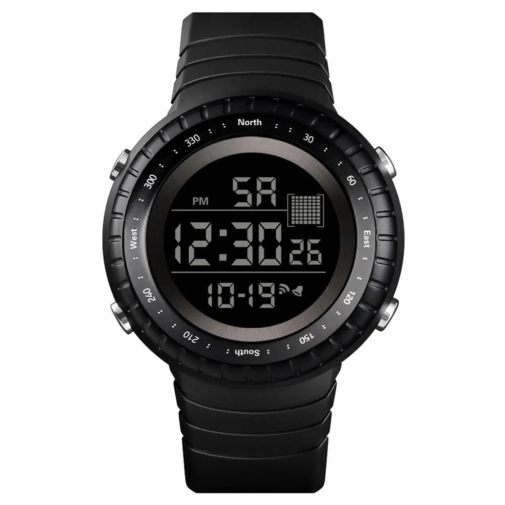 Высококачественные мужские s часы лучший бренд класса люкс цифровые Модные мужские цифровые военные Роскошные спортивные часы Reloj Hombre@ 50 - Цвет: Black