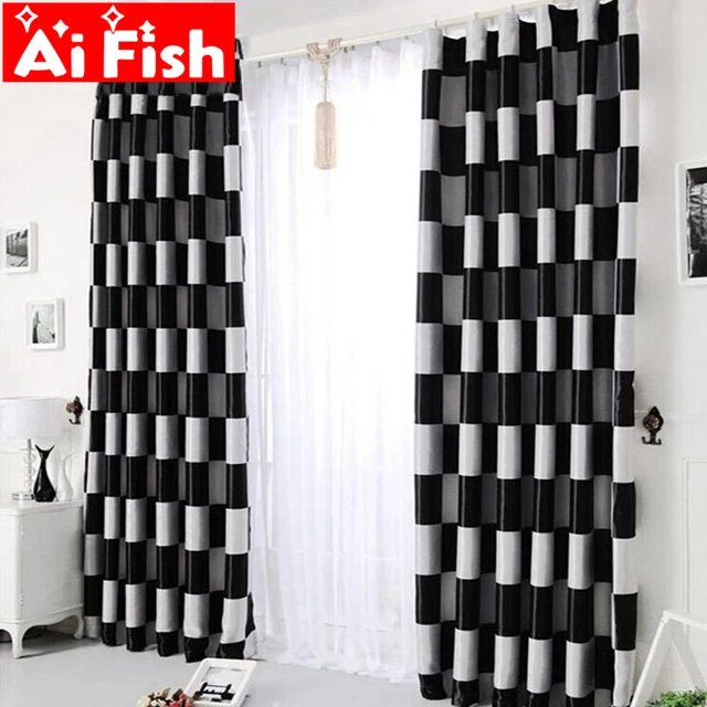 Cheap European Style Simple Modern Curtain for Living Room Window Full Shading Cloth Classic Retro Plaid cortina for Sitting Room #15 Cheap European Style Simple Modern Curtain for Living Room Window Full Shading Cloth Classic Retro Plaid cortina for Sitting Room #15