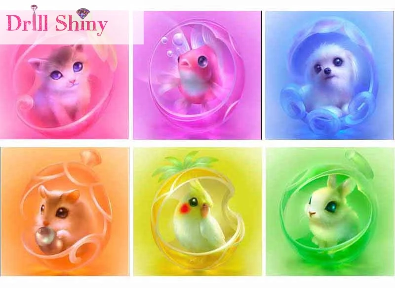 5d diy square animal diamond embroidery kits painting cross stitch mosaic craft cartoon animals decoration for children' room