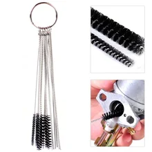 Kit d'outils de nettoyage de carburateur en carbone, Jet de saleté, 10 pièces, aiguilles de nettoyage, 5 pièces, brosses, accessoires de véhicule, livraison gratuite