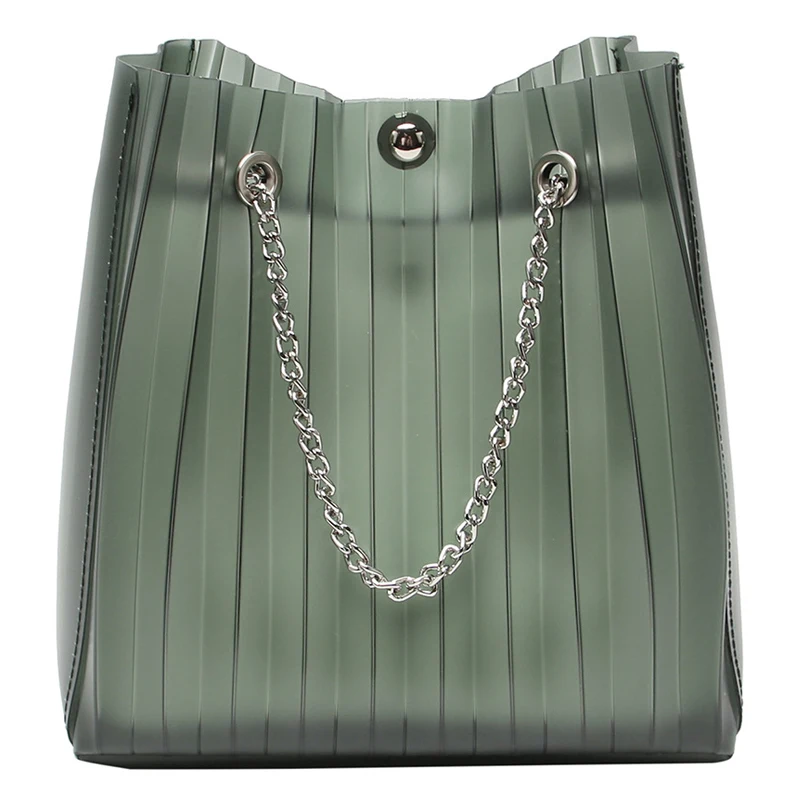 

2019 Transparent PVC Shoulder Bags 2 PCS Women Handbag Candy Color Jelly Bags Small Tote Bags For Girls Sac Femme Crossbody Bag