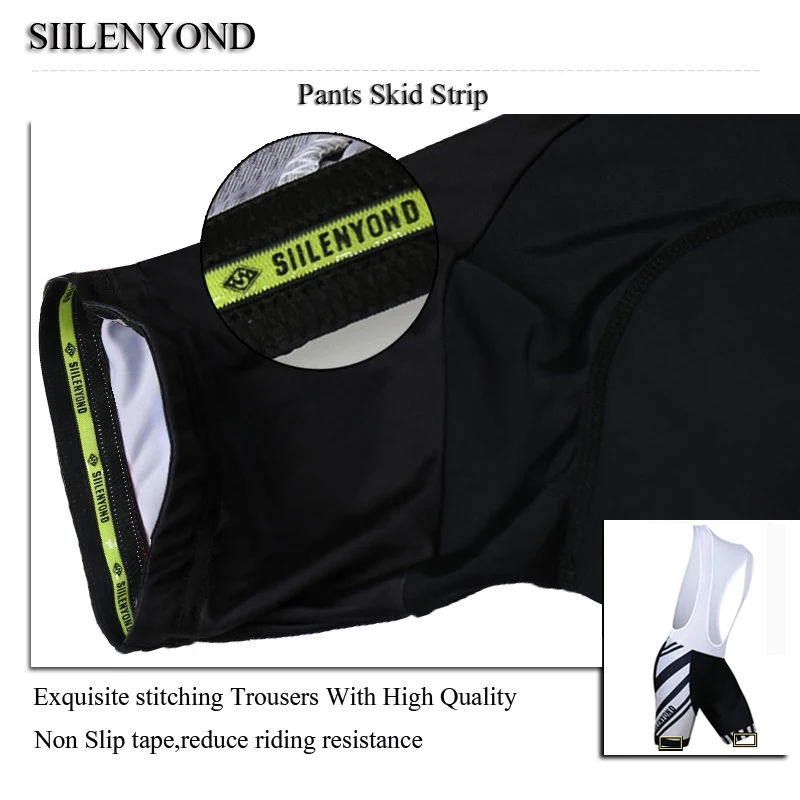Siilenyond, мужская команда, для велоспорта, для гонок,, Pro, гелевая подкладка, нагрудник, шорты для шоссейного велосипеда и горного велосипеда, Ropa Ciclismo, летняя одежда для велоспорта