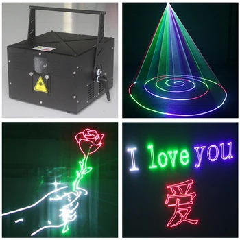

Free Shipping 5W RGB animation laser light with high speed optical scanner ILDA SD card support dj disco stage laser